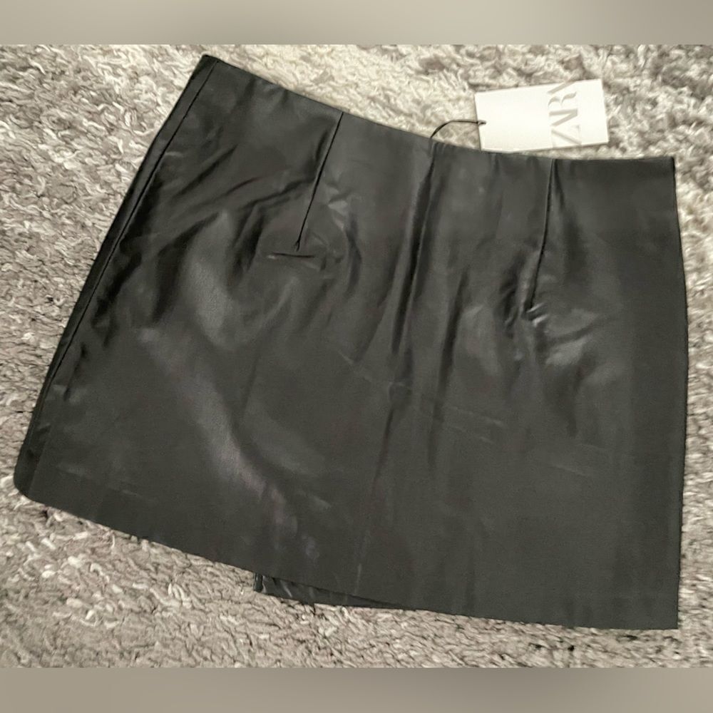 NWT Zara Faux Leather Mini Skirt - Picture 5 of 8